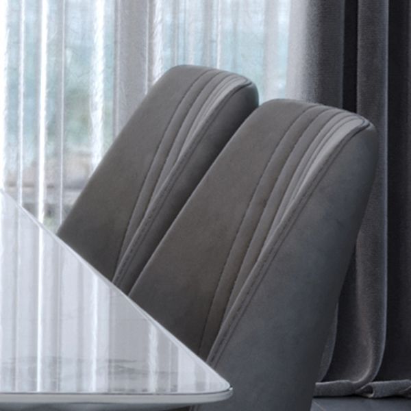 Faux Leather Dining Chairs Nordic Style Parsons Chair for Dining Room