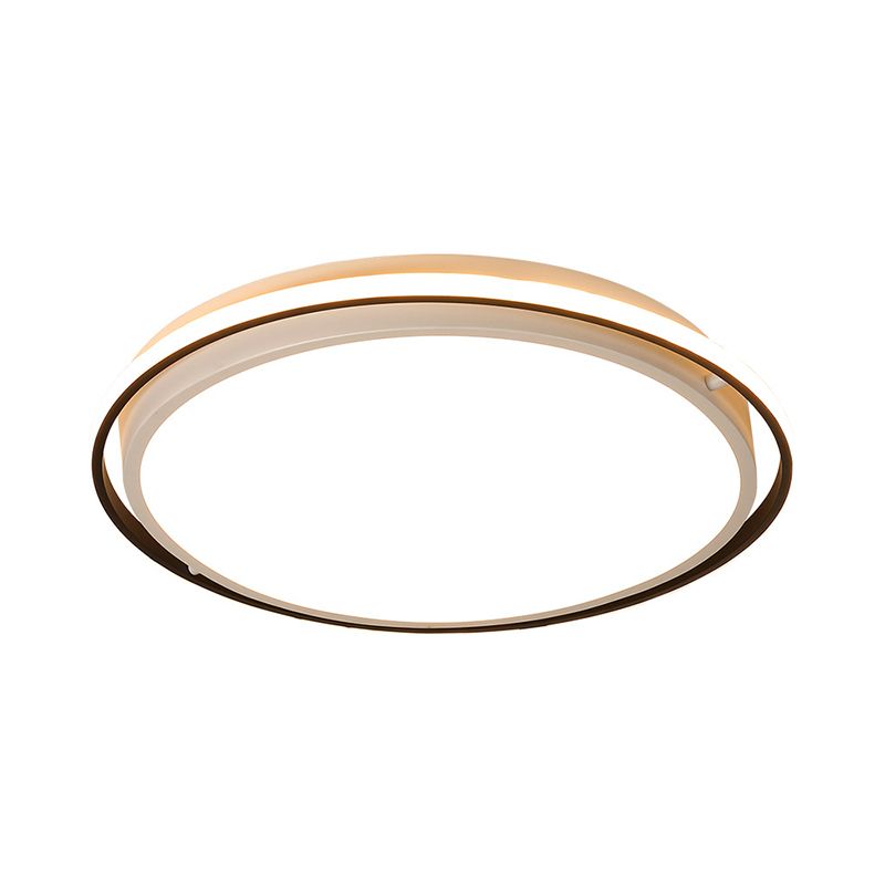 14"/18"/22" W Round Acrylic Flush Light Minimalism White LED Ceiling Flush Mount in Warm/White Light