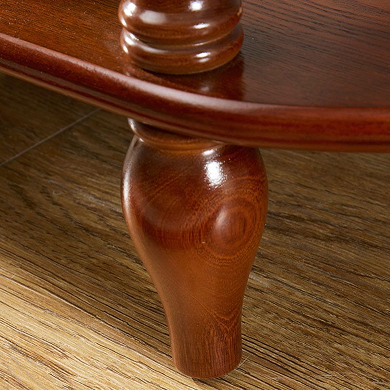 Rubbered Wood Half Moon Console Table Mid-Century Modern Accent Table for Hall