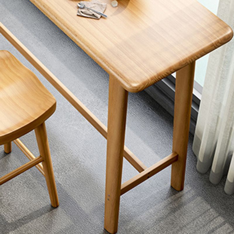 Contemporary Indoor Bar Dining Table Rectangle Wood Counter Table