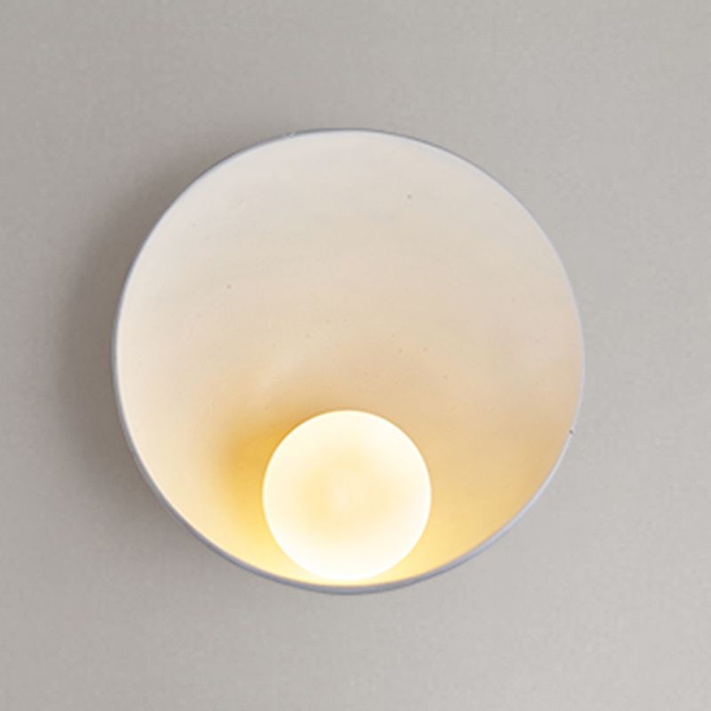 Modernism Resin Wall Lighting 1-Light Glass Shade Wall Mount Light for Foyer