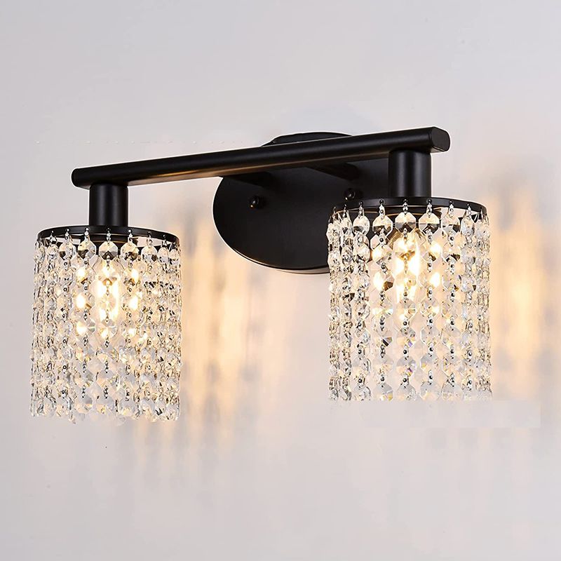 Metal Geometric Bath Light Contemporary Style Multi Lights Vanity Wall Sconce