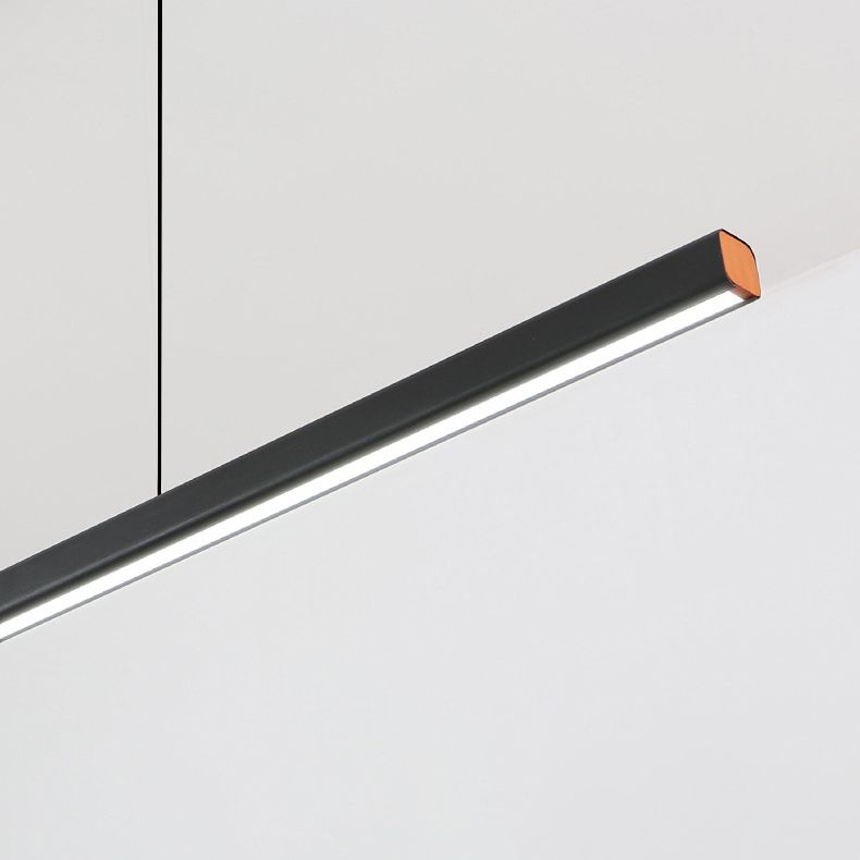 Simplicité Contemporary Island Light Acrylique Long Strip Prowing Lampe pour salle à manger