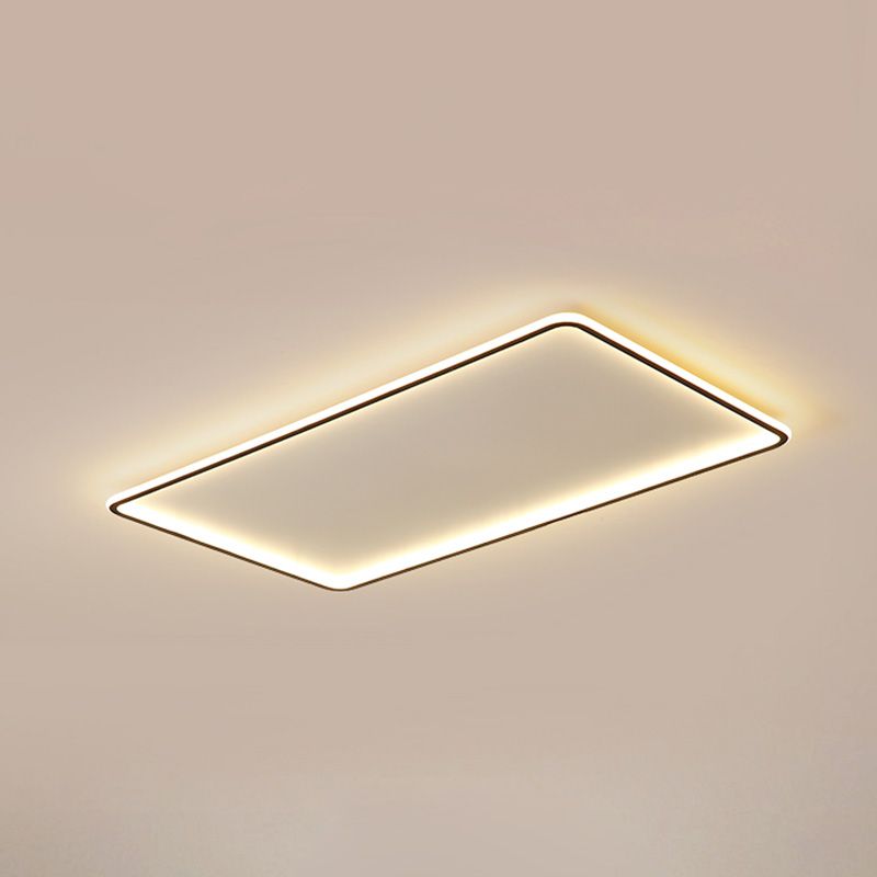 Plafonnier encastré rectangulaire avec abat - jour acrylique pour salon