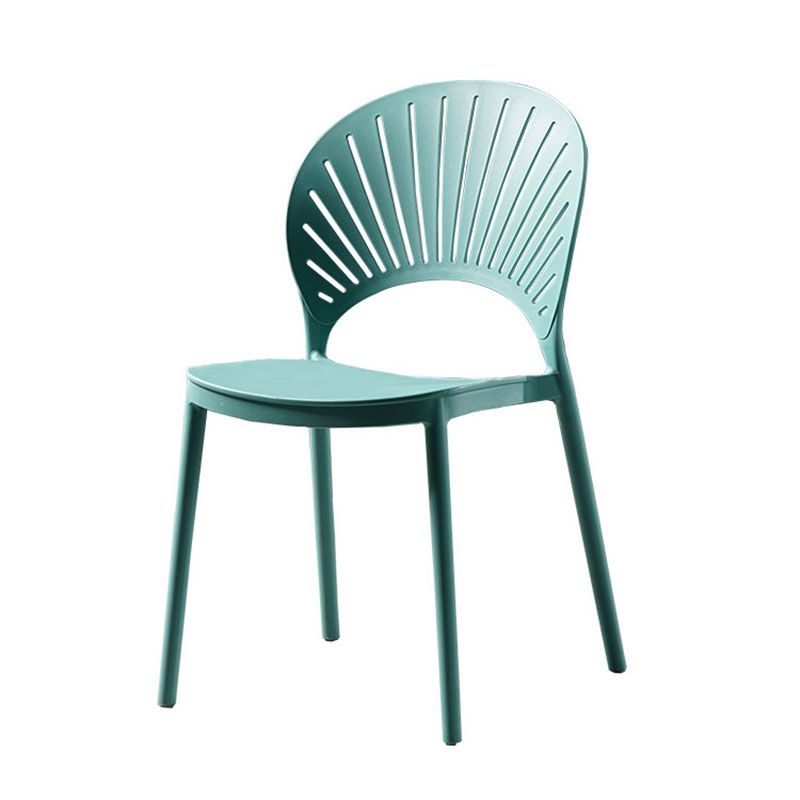 Eigentijdse stijl keuken plastic stoelen eetarmloze open achterkant stoel
