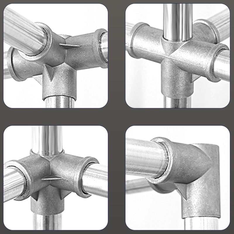 Metal Wardrobe Cabinet with Shelves Modern Wardrobe Armoire for Home