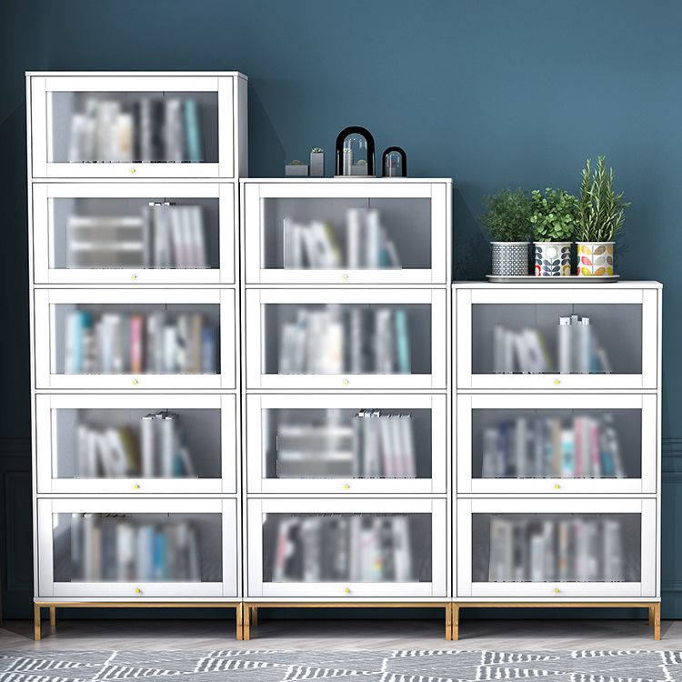 11.81 "W Bookcase Glam Style Scaffale per la casa e l'ufficio con porta