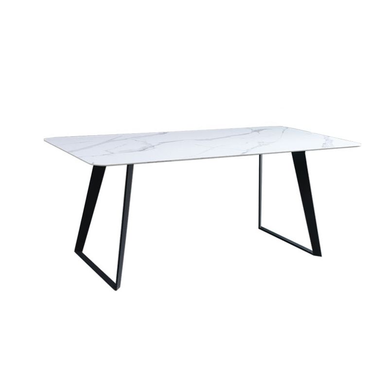 Contemporary Sintered Stone Rectangle Table Set 1/2/5/7 Pieces Dining Set