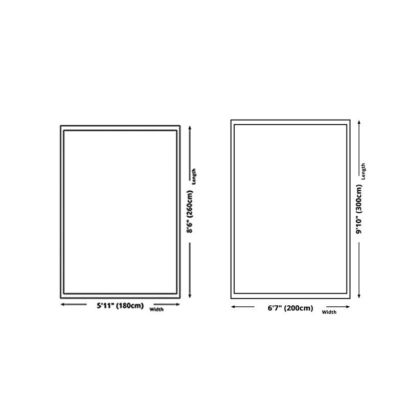 Gray Tone Carpet Modern Contrast Panel Area Rug Polyester Stain Resistant Indoor Rug for Living Room