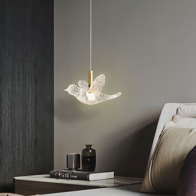 Klein bed ophanging verlichtingsarmatuur Acryl Minimalistische LED LED DOWN -verlichting hanger in messing