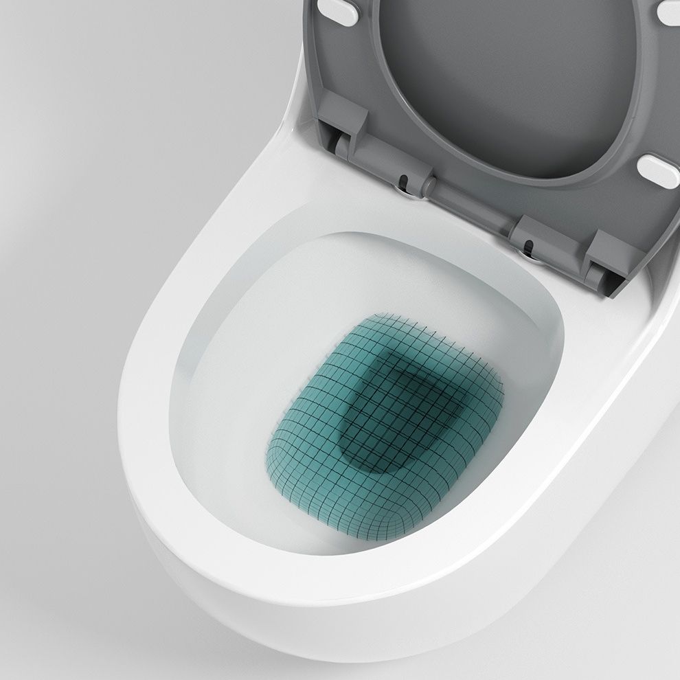 Modern Elongated Toilet Bowl Siphon Jet Flush Toilet with Seat