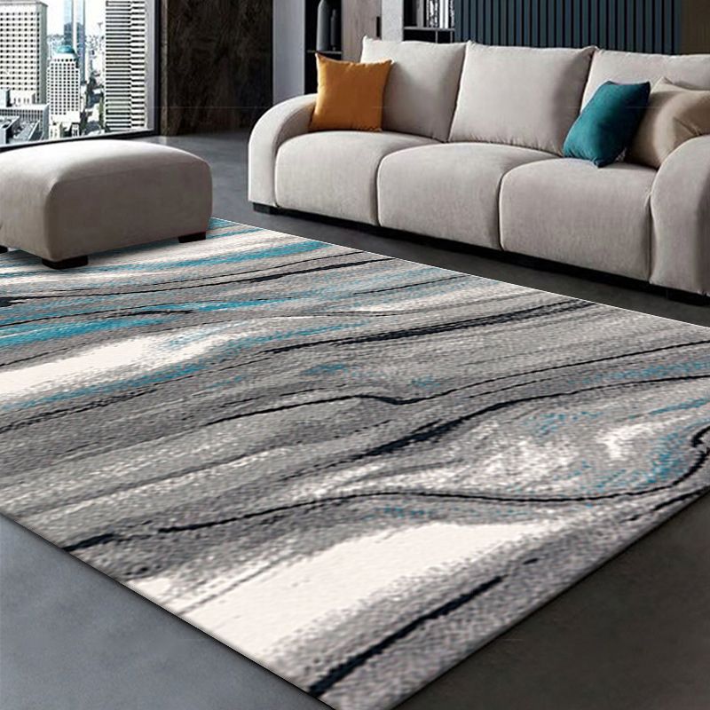Gold Modern Carpet Polyester Graphic Carpet Non-Slip Backing Carpet Living Room