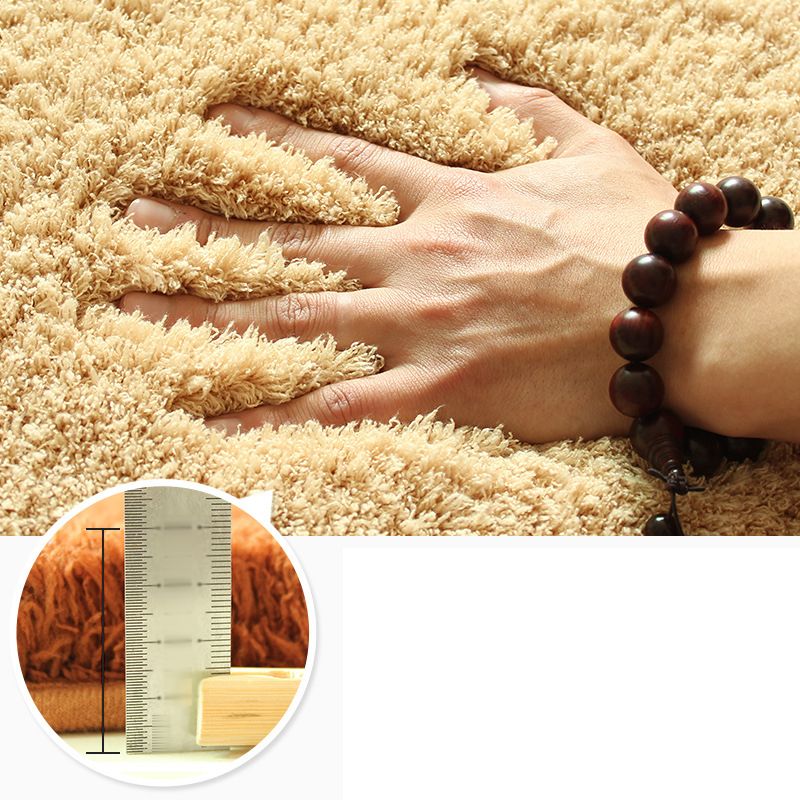 Casual Plain Shag Rug Polyester Indoor Carpet Non-Slip Backing Area Rug for Home Decoration