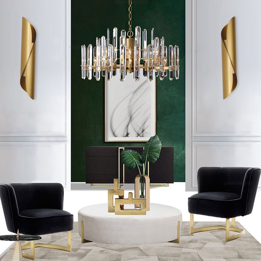 Modern Luxury LED Wall Lamp Wrought Iron Cylindrical Wall Sconce for Interior Spaces