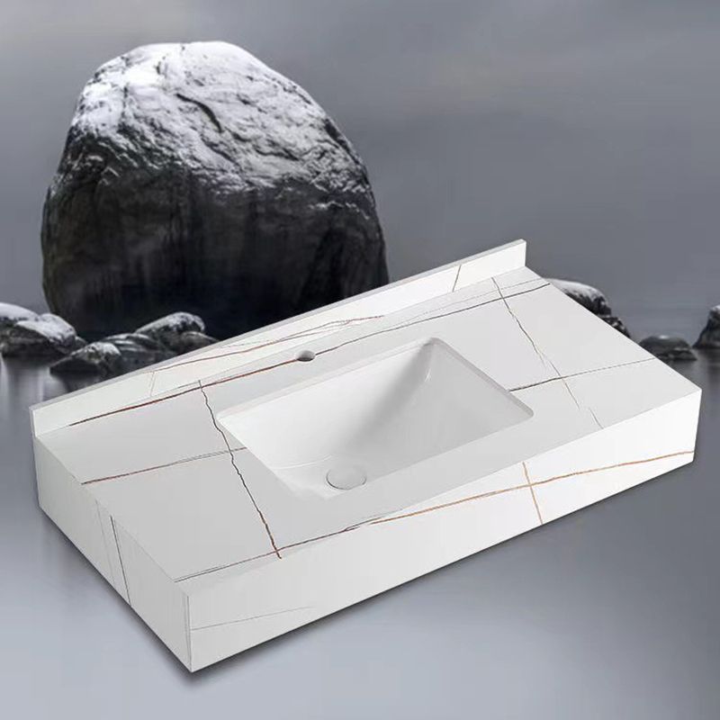 Stone Bathroom Vanity Modern Space Saver Vanity for Bathroom