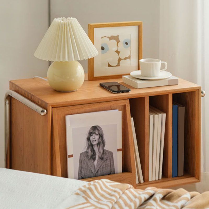 28.5"H Modern Style Bookcase Pine Wood Closed Back Bookshelf for Home Office