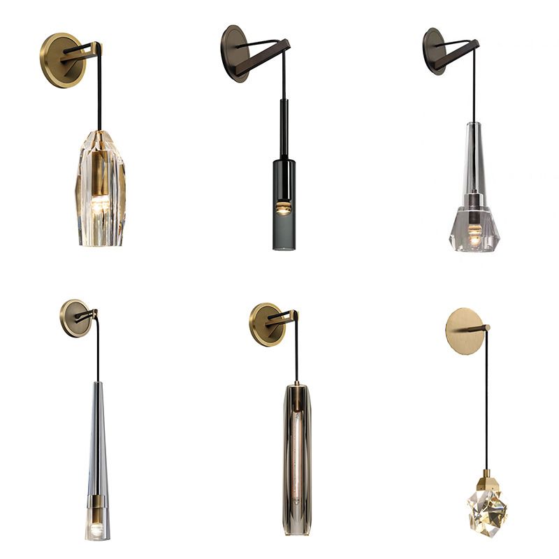 Geometrische 1-Licht-Wandleuchter moderner Kristallwandmontageleuchte