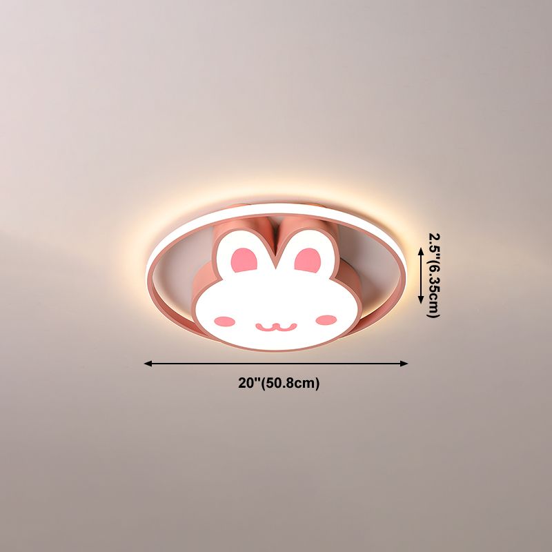 Lovely Rabbit LED Ceiling Lights Simplicity Style Bedroom Kid's Room Flush-mount Lamp