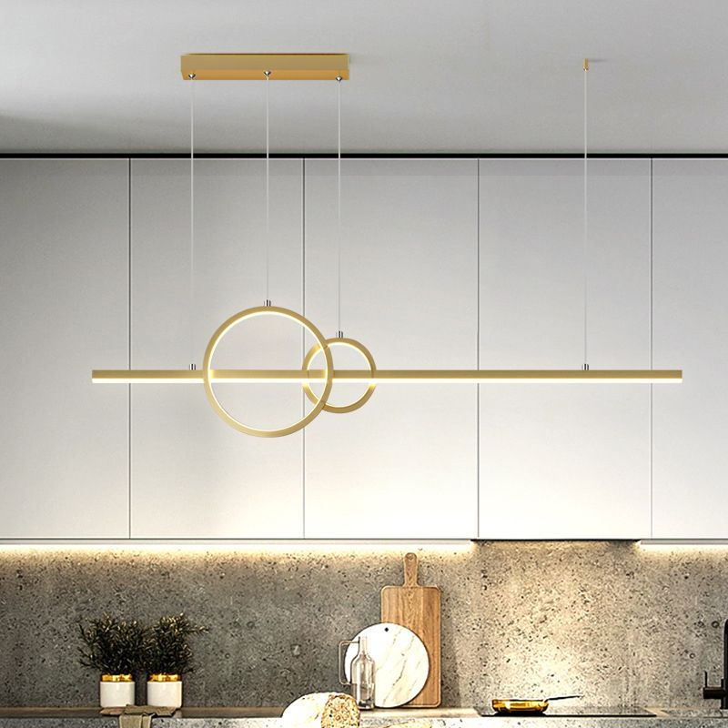 3-Lights Modernist Island Pendants Metal Pendant Lights for Dining Room