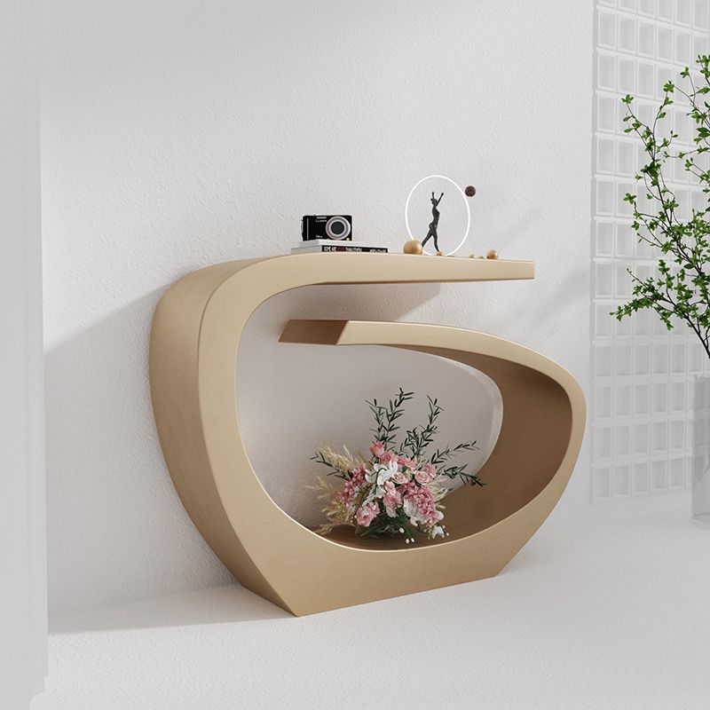 Contemporary Console Accent Table with Steel Bracket for Hall