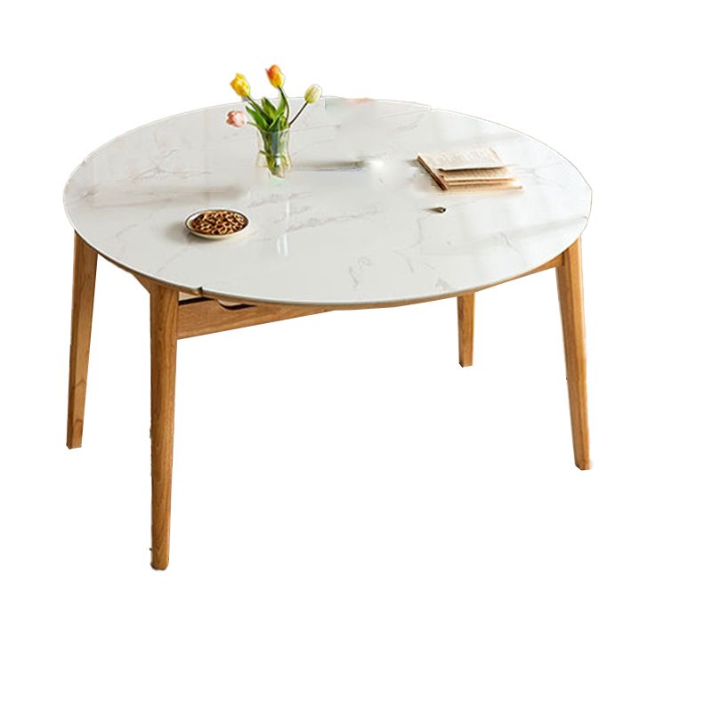 Contemporary Rectangular and Round Easy Folding Dining Table with 4 Foot