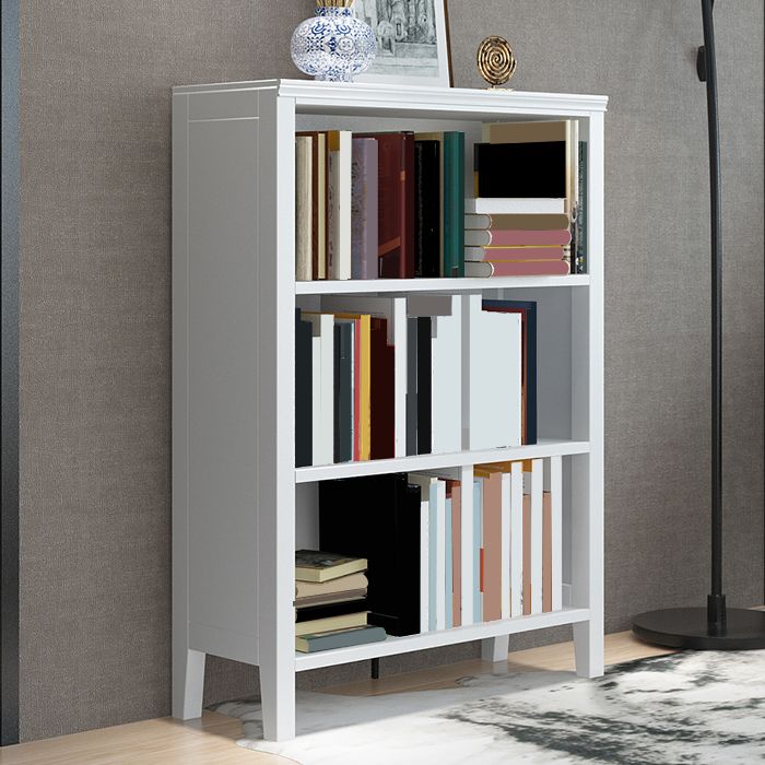 Contemporary Standard Bookcase Closed Back Wooden Bookshelf with Shelves