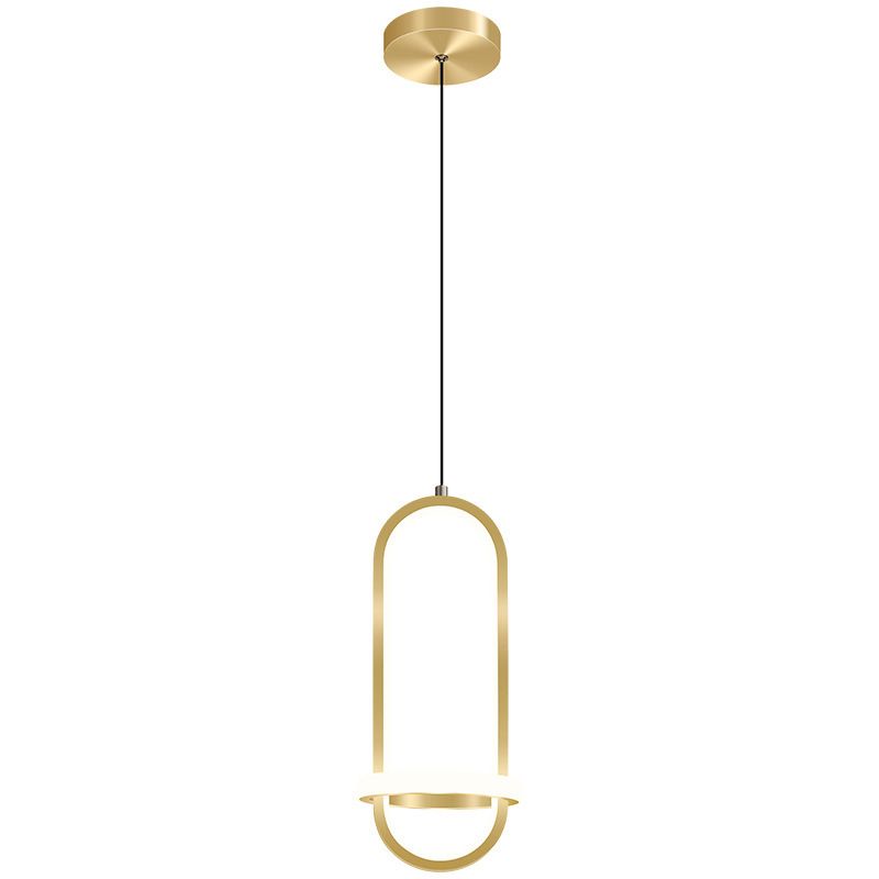 Runde Form LED -Anhängerlampe moderne minimalistische Metallhanglampe für Esstisch