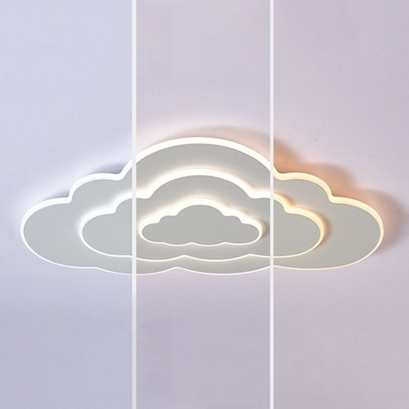 Modern Cloud Shape Ceiling Mount Light Fixture 3 Lights Ceiling Mounted Light