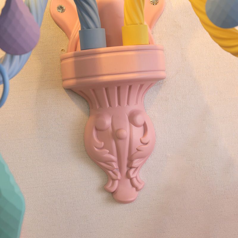 Metal Wall Sconce Lighting Macaron Multi-Color Wall Light Fixture for Bedroom