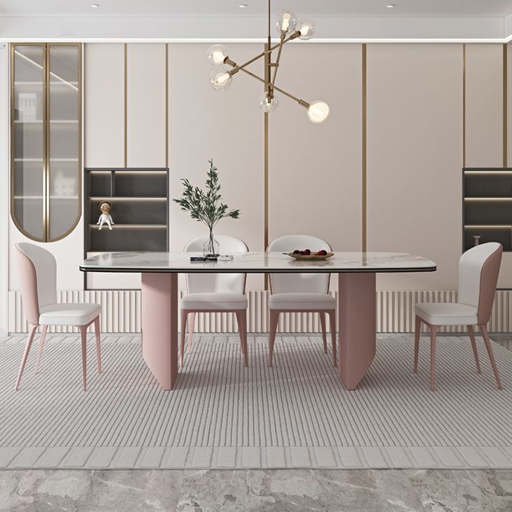 Designer Style Sintered Stone Dining Set Rectangle 1/3/4/5/7 Pieces Dining Table Set