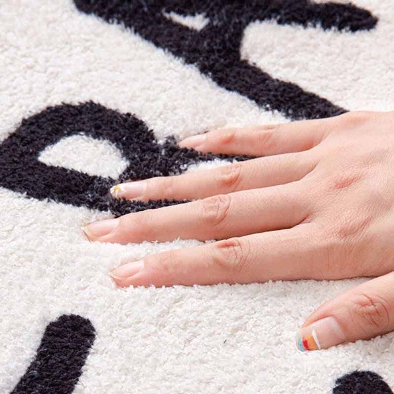 Minimalist Carpet Washable Zebra Print Indoor Rug Polyster Stain Resistant Area Rug for Living Room