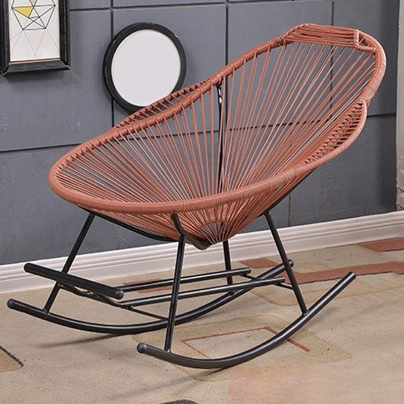Modern Minimalist Rocker Chair Metal Frame Spindle Rocker Chair for Home