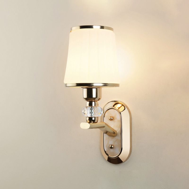 Modern Simple Vanity Light Geometry Shape Vanity Lamp with Glass Shade for Shower Room