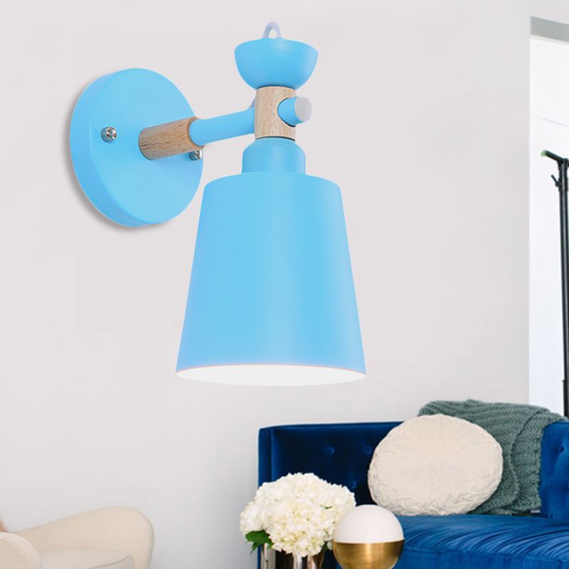 Luz de apliques de estilo nórdico rotativo con cubo de muro de metal ligero para dormitorio para adultos