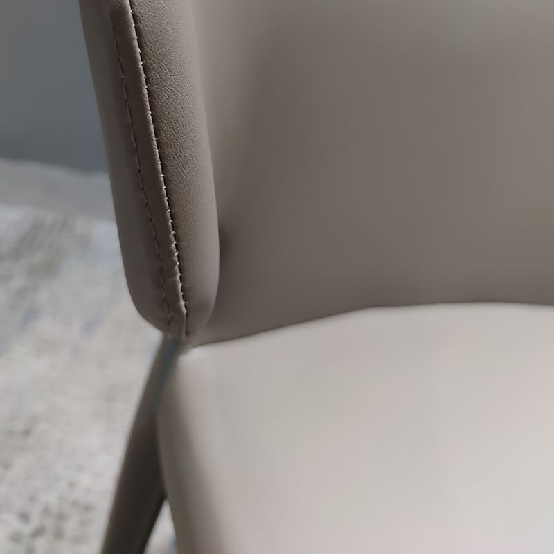 Designer Style Leather Arm Chair Wingback Matte Finish Single Dining Chair