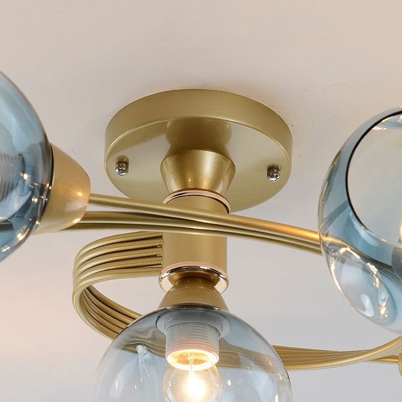 Nordic Simplicity Glass Flush Mount Ceiling Lamp Simplicity Glass Ceiling Pendant for Living Room