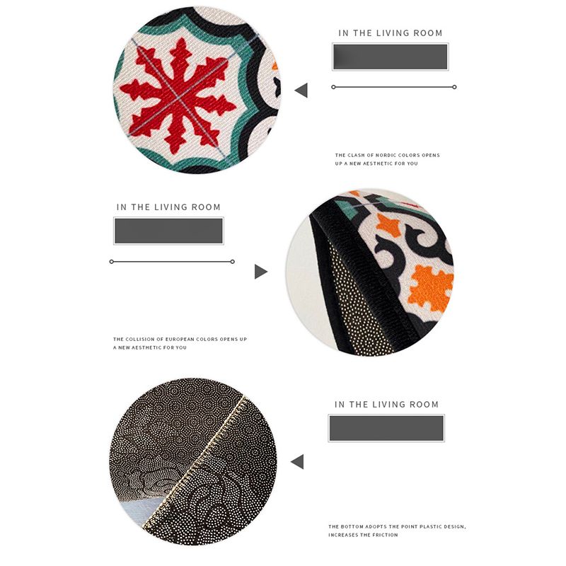 Ästhetischer schäbiger Chic-Teppich traditioneller Blumengedruckte Rechteck Teppich Polyester Nicht-Rutsch-Backing Teppich für Wohnkultur