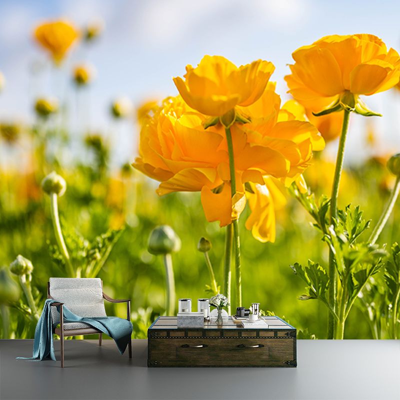 Washable Photography Mural Wallpaper Flower Field Indoor Wall Mural