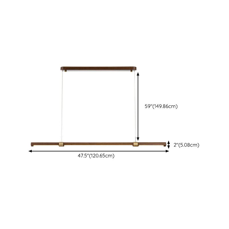 Single Brown Modern Ceiling Light LED Kitchen Island Lighting for Dining Table