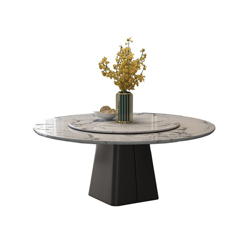 Marble Dining Table Set 1/4/5/7/11 Pcs Rectangle Table with Wingback Chairs