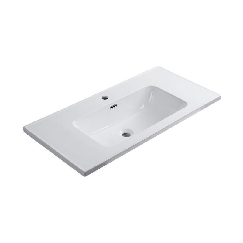 Modern Bathroom Sink Rectangular Trough Sink (Not Included Faucet)