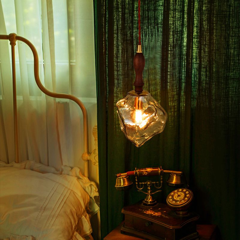 Glass Shade Hanging Light Modern Household Pendent Lighting Fixture for Dining Room