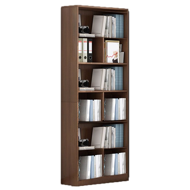 Closed Wooden Bookcase Modern Home Living Room Lattice Bookshelf