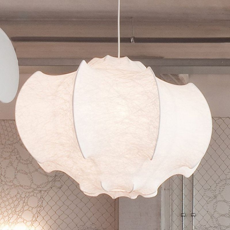 Silkworm irrégulier Creative Hanging Light 1-Light Contemporary Simplicity Style Dining Room Pendant Lampe en blanc