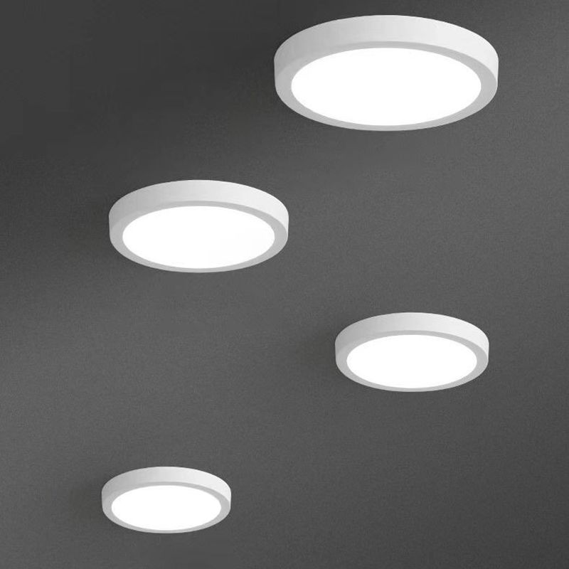 Luminaires encastrés en aluminium de style moderne de luminaire de plafond de bâti de cercle blanc