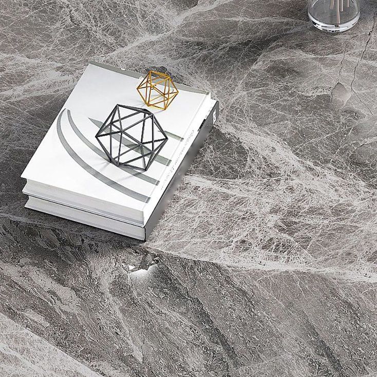 Contemporary Sintered Stone Top Gray Dining Set Rectangle Shape Standard Dining Set for Kitchen