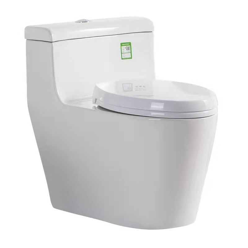 Modern Ceramic Siphon Jet Toilet Bowl Floor Mount Flush Toilet with Toilet Seat