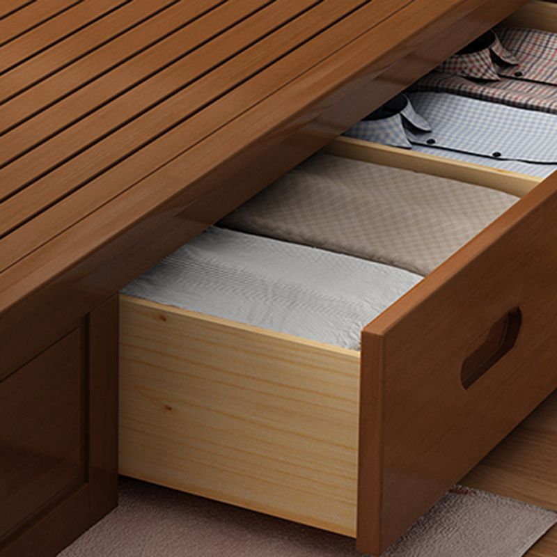 Solid Wood Headboard Standard Bed Rectangular Bed with Custom Legs