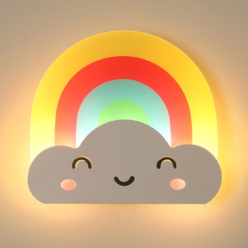 1 Mur géométrique léger style enfant Style en métal Moup Mont luminaire pour la chambre pour enfants