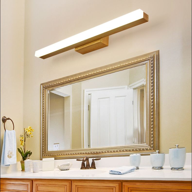 Linear Wood Led Bathroom Vanity Lights Modern Led Vanity Light Fixtures for Bathroom